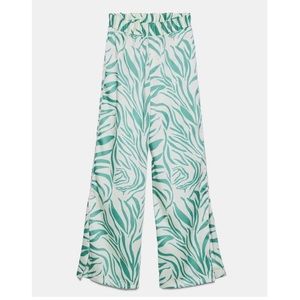 Zara zebra green pajama pants large Xs